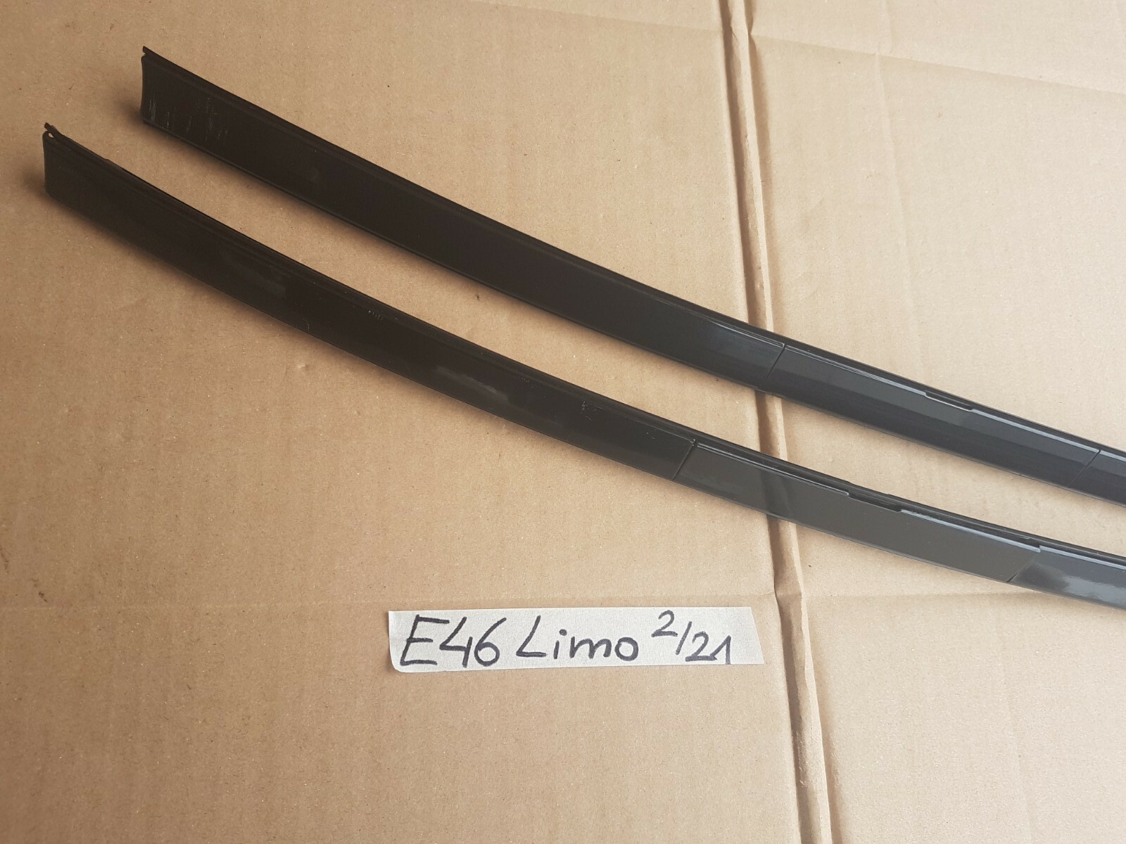 BMW E46 Limousine Dachleisten Zierleiste Dach Karrosserie schwarz metallic R+L