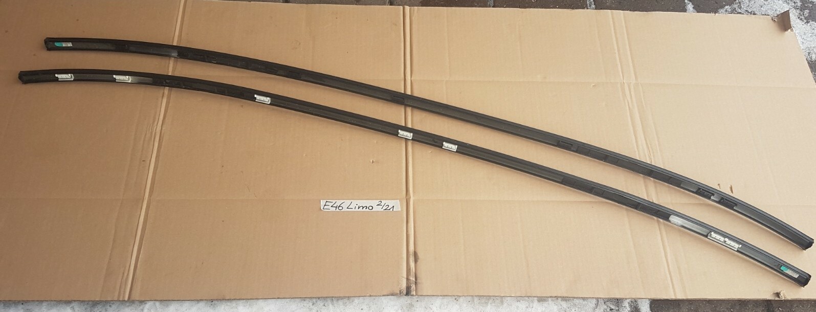 BMW E46 Limousine Dachleisten Zierleiste Dach Karrosserie schwarz metallic R+L