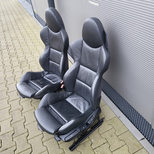 BMW Z4 E85 Fahrer Beifahrer Sport Sitz Leder schwarz ohne Sitzheizung ABHOLUNG