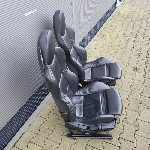 BMW Z4 E85 Fahrer Beifahrer Sport Sitz Leder schwarz ohne Sitzheizung ABHOLUNG