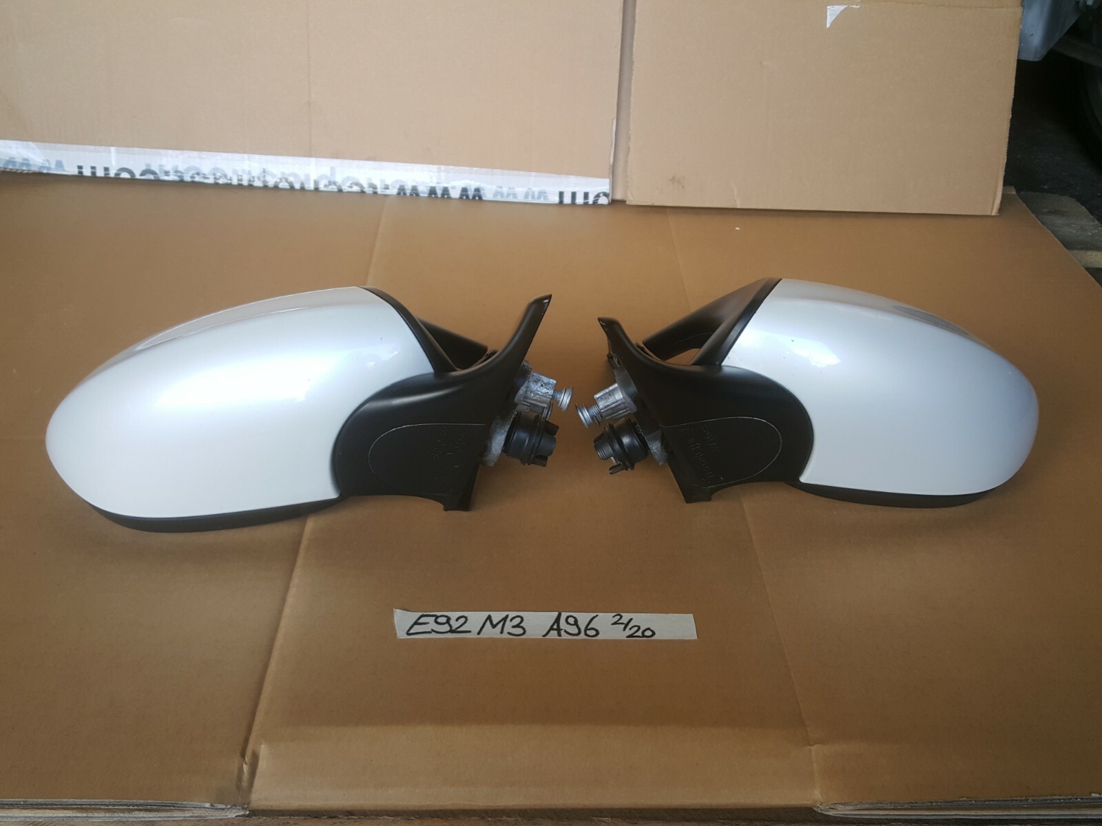 BMW E92 E93 M3 Seiten Außen Spiegel VORNE RECHTS + LINKS WEISS ABHOLUNG