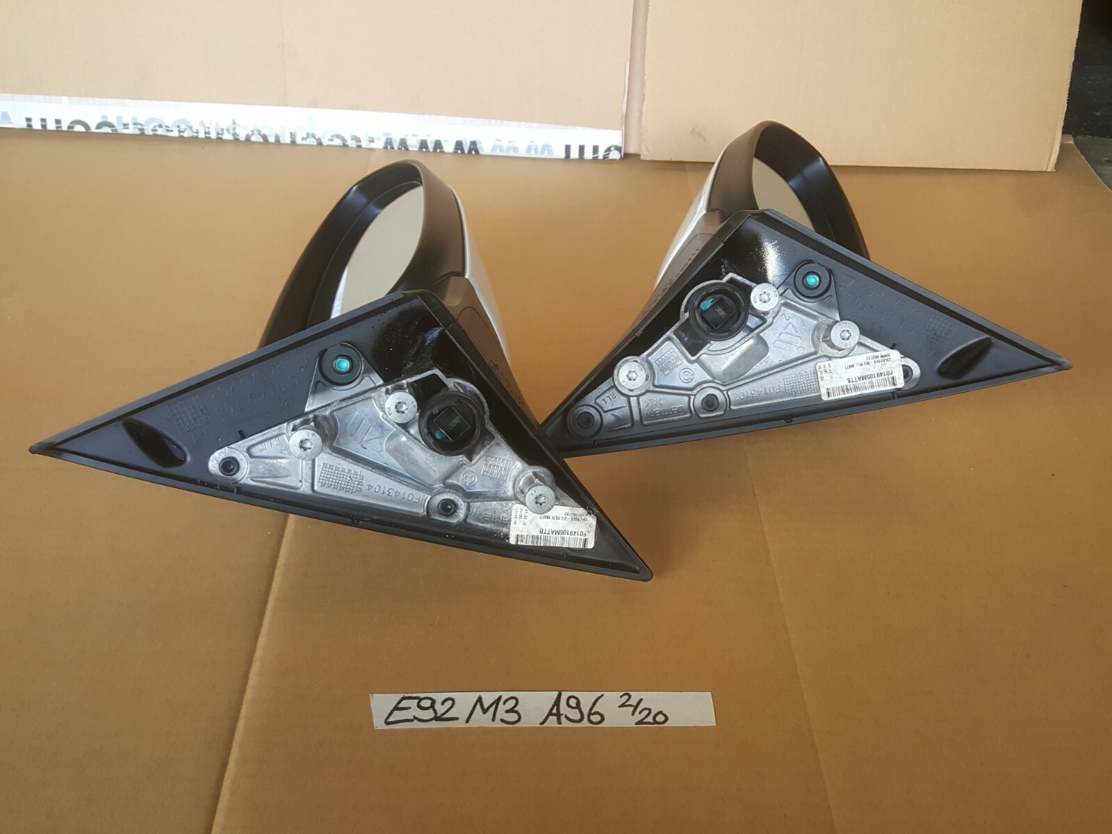 BMW E92 E93 M3 Seiten Außen Spiegel VORNE RECHTS + LINKS WEISS ABHOLUNG