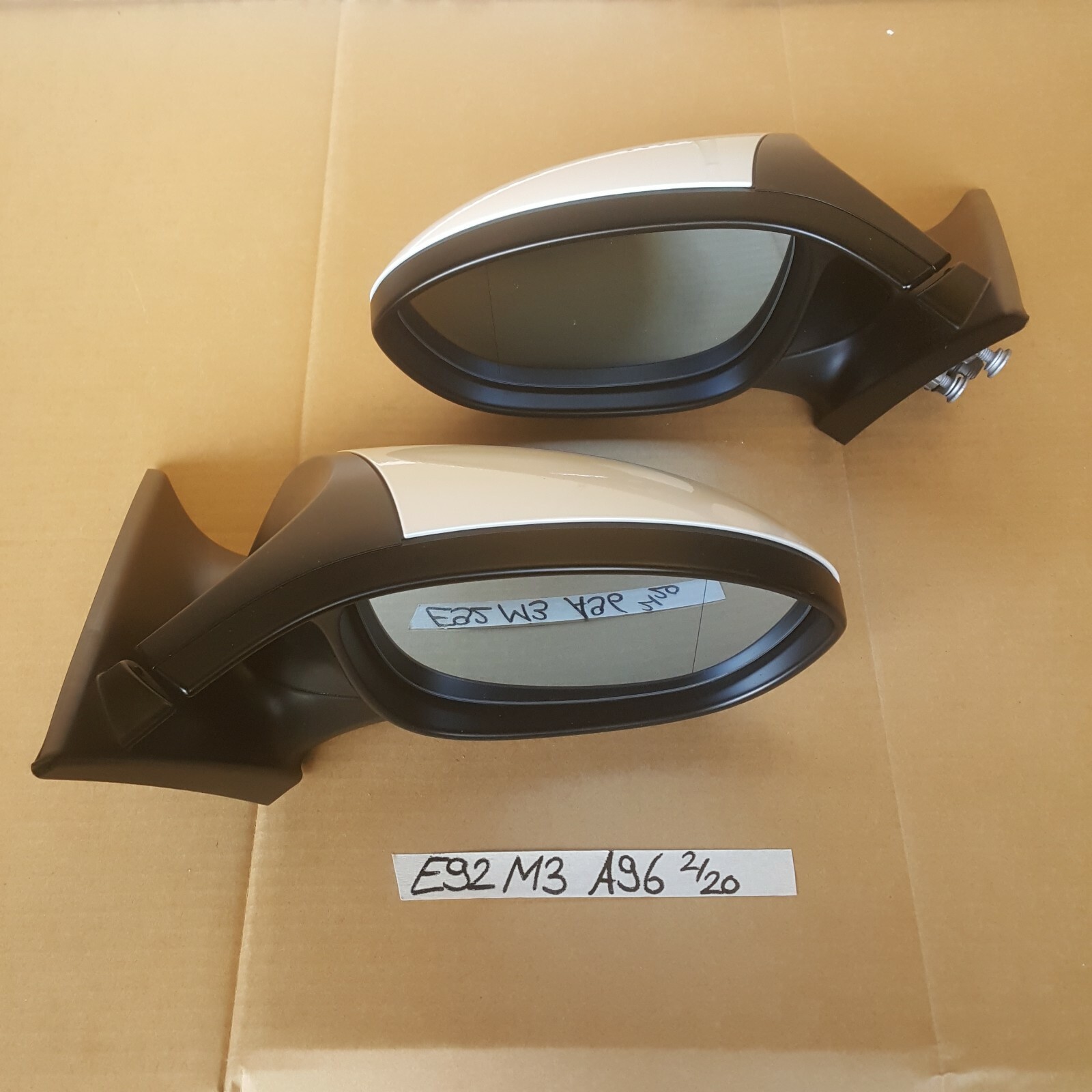 BMW E92 E93 M3 Seiten Außen Spiegel VORNE RECHTS + LINKS WEISS ABHOLUNG