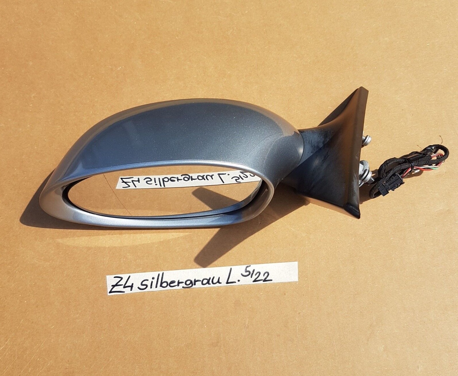 BMW Z4 E85 E86 Seiten Außen Spiegel LINKS silber grau Metallic A08 