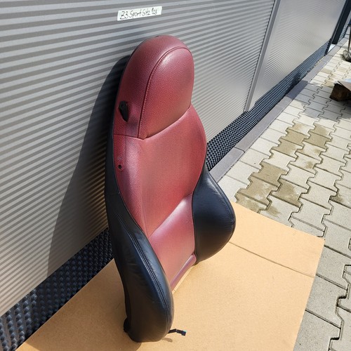 BMW Z3 Bei Fahrer Sport Sitz Oberteil Leder Rot Schwarz Rückenlehne Sitzheizung
