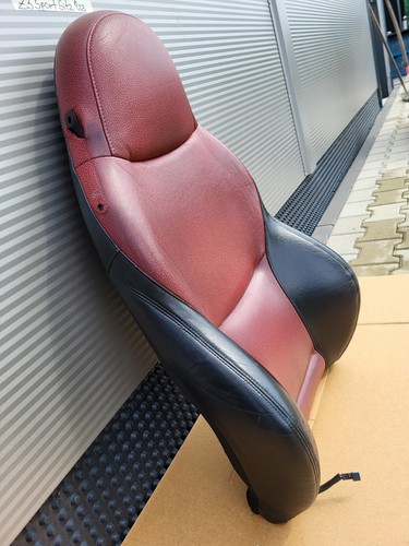 BMW Z3 Bei Fahrer Sport Sitz Oberteil Leder Rot Schwarz Rückenlehne Sitzheizung
