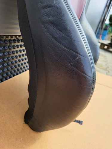 BMW Z3 Bei Fahrer Sport Sitz Oberteil Leder Rot Schwarz Rückenlehne Sitzheizung