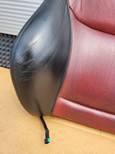 BMW Z3 Bei Fahrer Sport Sitz Oberteil Leder Rot Schwarz Rückenlehne Sitzheizung