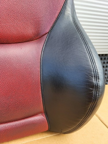 BMW Z3 Bei Fahrer Sport Sitz Oberteil Leder Rot Schwarz Rückenlehne Sitzheizung