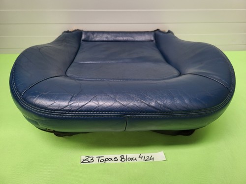 BMW Z3 Roadster Coupe Fahrer Sitz Kissen Unterteil Leder Topas blau ohne Heizung