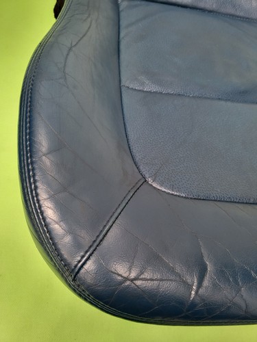 BMW Z3 Roadster Coupe Fahrer Sitz Kissen Unterteil Leder Topas blau ohne Heizung