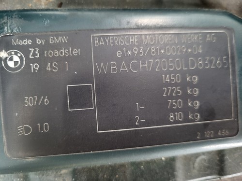 BMW Z3 Roadster + Coupe Seiten Außen Spiegel + Glas + Motor RECHTS Dunkel Grün 