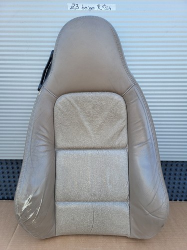 BMW Z3 Beifahrer Sitz Oberteil Leder beige Rücken Lehne Polster Kissen Bezug 