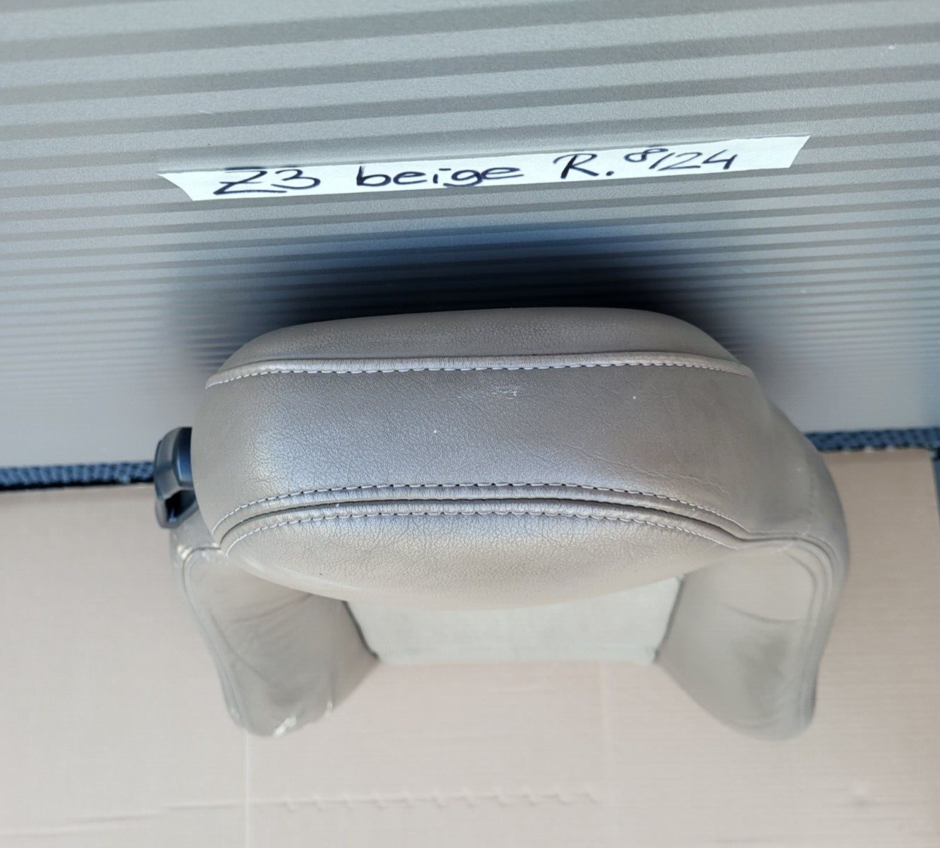 BMW Z3 Beifahrer Sitz Oberteil Leder beige Rücken Lehne Polster Kissen Bezug 