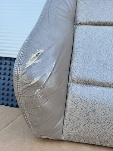 BMW Z3 Beifahrer Sitz Oberteil Leder beige Rücken Lehne Polster Kissen Bezug 