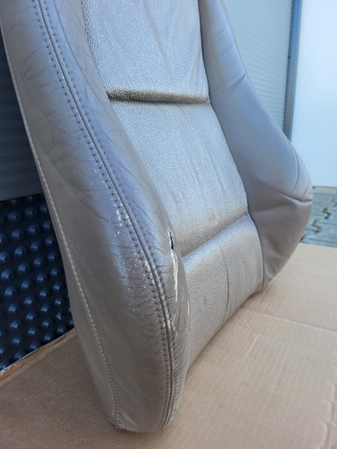 BMW Z3 Beifahrer Sitz Oberteil Leder beige Rücken Lehne Polster Kissen Bezug 