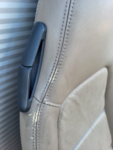 BMW Z3 Beifahrer Sitz Oberteil Leder beige Rücken Lehne Polster Kissen Bezug 