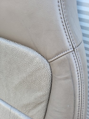 BMW Z3 Beifahrer Sitz Oberteil Leder beige Rücken Lehne Polster Kissen Bezug 