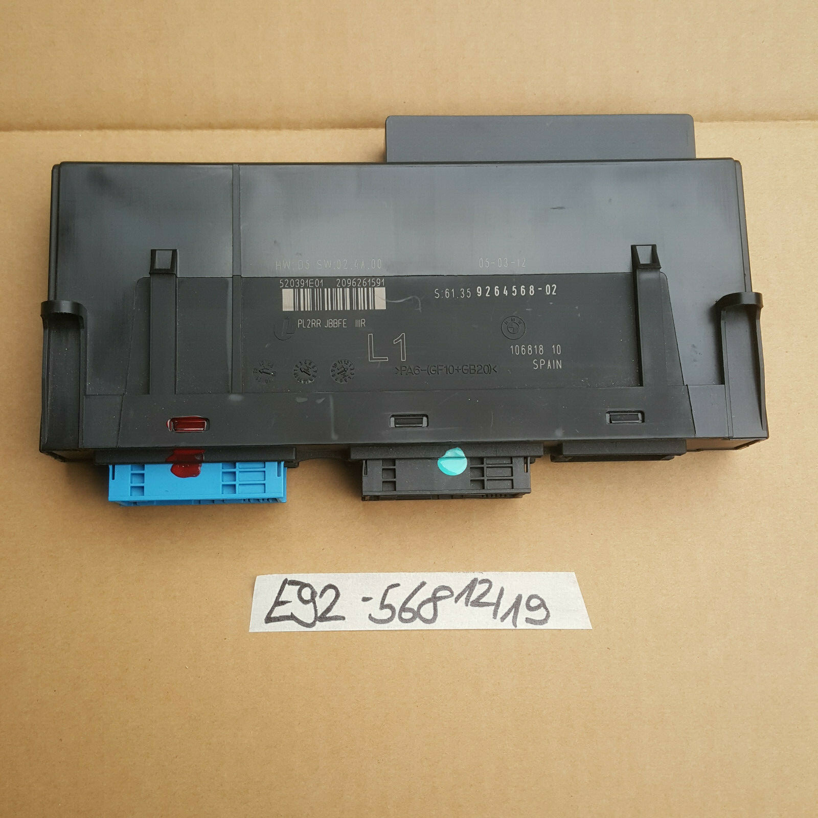 BMW E92 E93 E82 Facelift Steuergerät Fußraum Licht Kontroll Modul 9264568