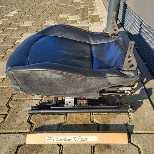 BMW Z4 E85 Beifahrer Sitz Unterteil Leder Schwarz + Gestell Schiene Manuell 