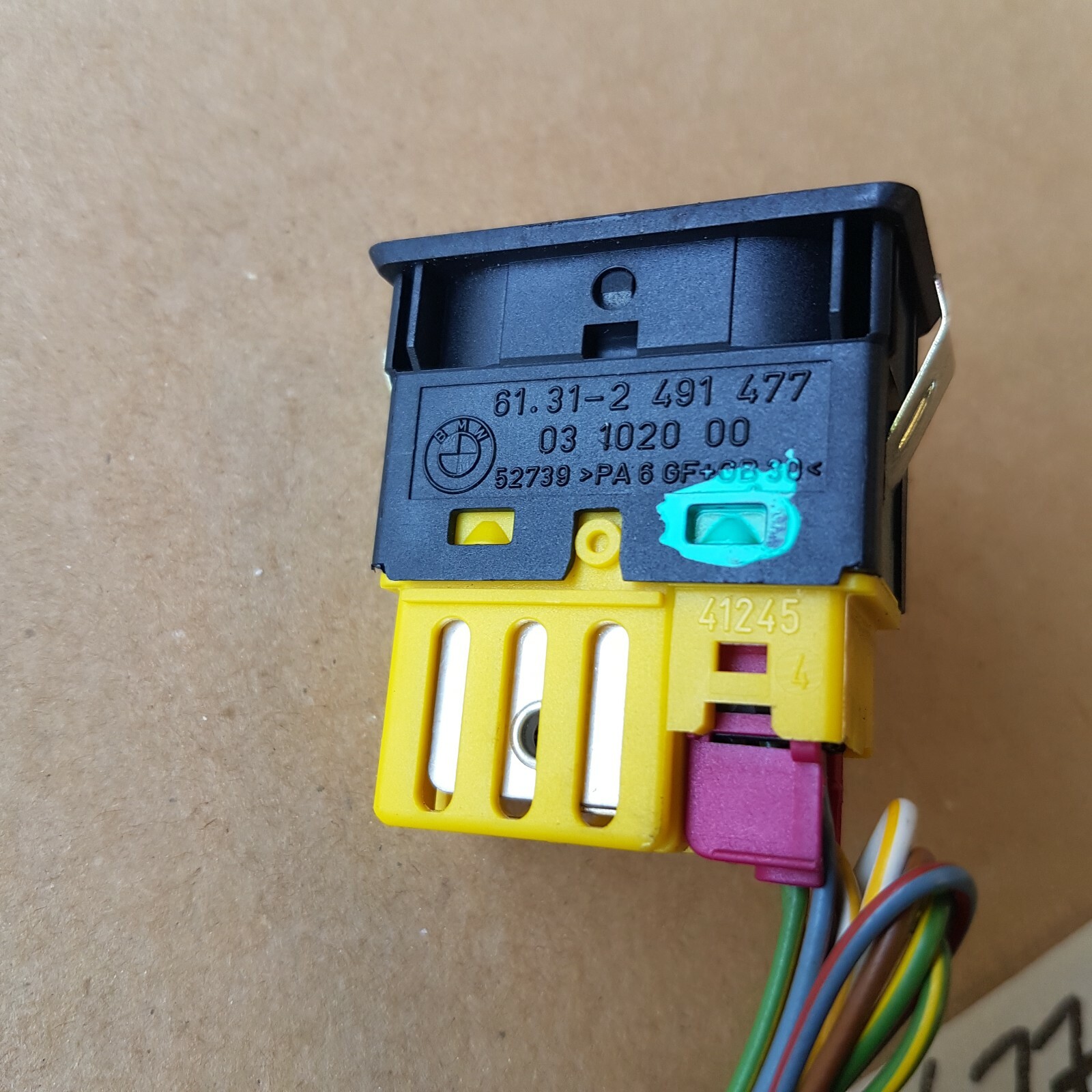 BMW Z3 Roadster + Coupe Sitzheizung Schalter 2491477 mit Kabel + Stecker