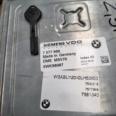 BMW Z4 Motorsteuergerät 7581340 N52 EWS Modul 9145097 + 1 Schlüssel 2,5i Motor