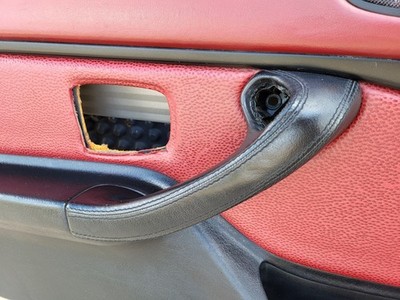 BMW Z3 Roadster  Tür Verkleidung Voll Leder Rot Schwarz R+L + Türgriff ABHOLUNG 