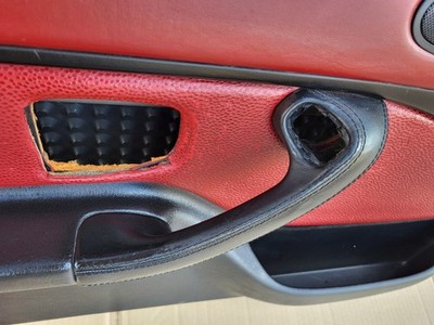 BMW Z3 Roadster  Tür Verkleidung Voll Leder Rot Schwarz R+L + Türgriff ABHOLUNG 
