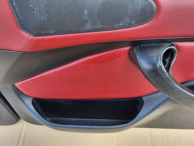 BMW Z3 Roadster  Tür Verkleidung Voll Leder Rot Schwarz R+L + Türgriff ABHOLUNG 