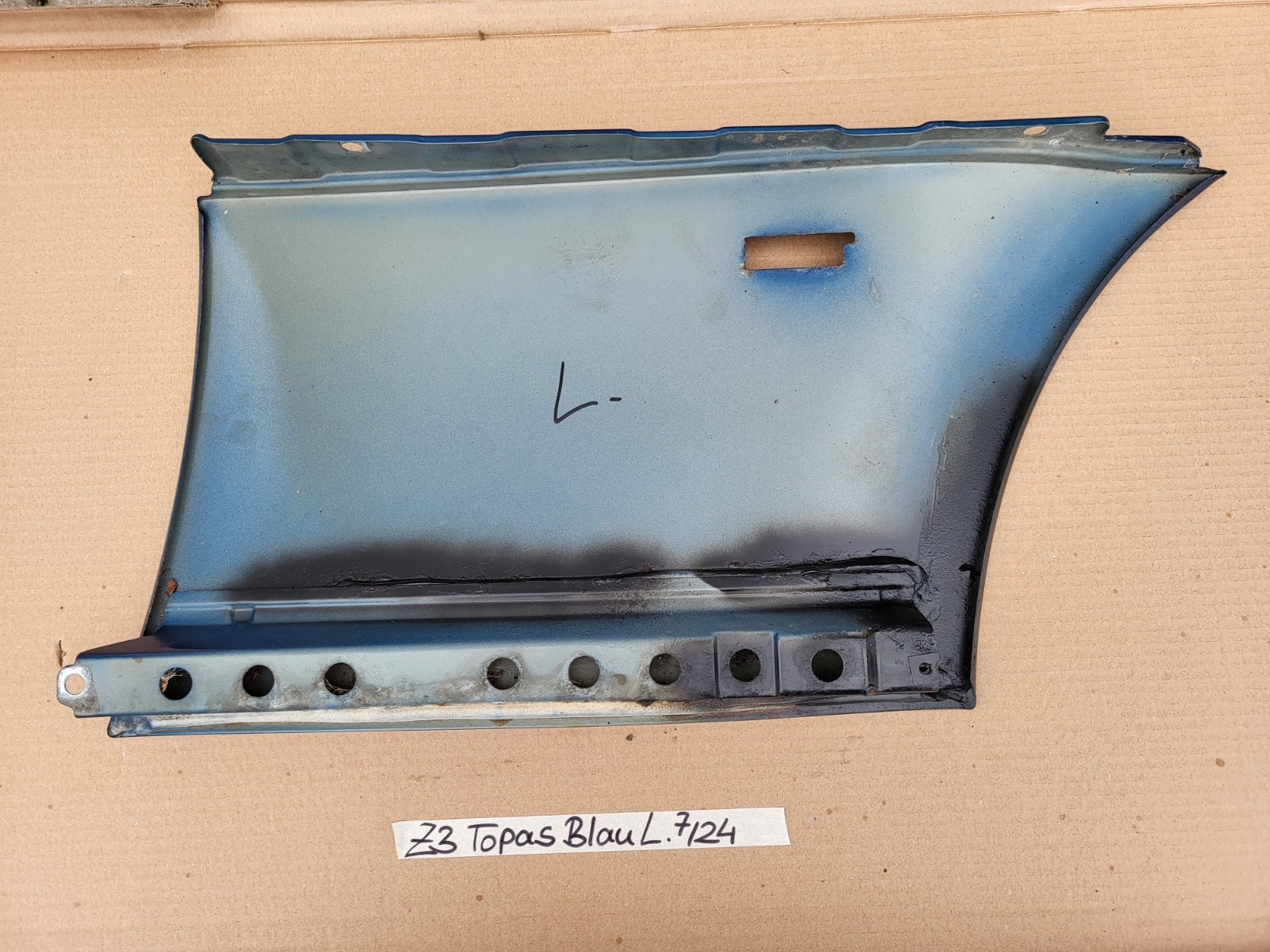 BMW Z3 Roadster Coupe Kotflügel Seitenwand  VORNE LINKS Topas blau metallic