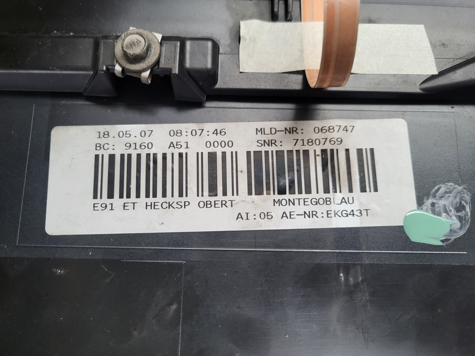 BMW E91 Dach Spoiler Heckdeckel Heckklappe Kofferraum Heckspoiler Montego Blau