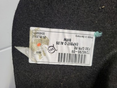 BMW F30  F35  F80 Kofferraum Abdeckung RECHTS Verkleidung Gepäckraum 7246296