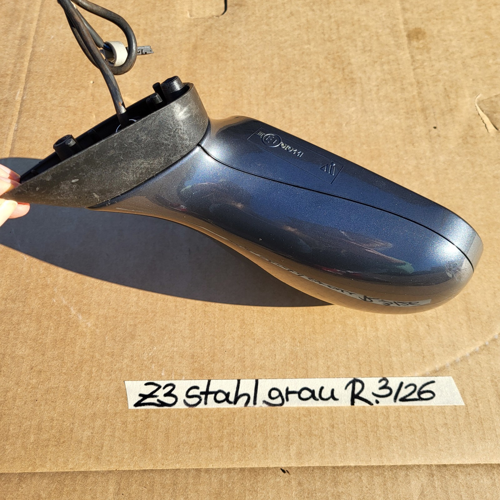 BMW Z3 Roadster Coupe Seiten Außen Spiegel RECHTS Stahl Grau Metallic RHD