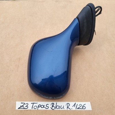 BMW Z3 Roadster Seiten Außen Spiegel Gehäuse Glas Motor RECHTS Topas Blau 