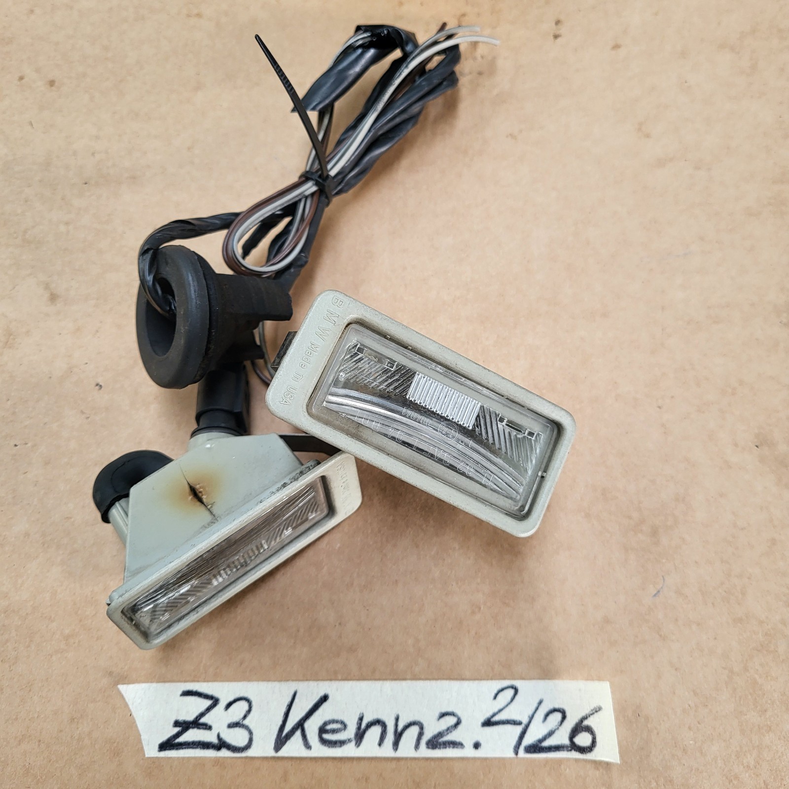 BMW Z3 Nummernschild Beleuchtung HINTEN Kennzeichen Lampe + Kabel