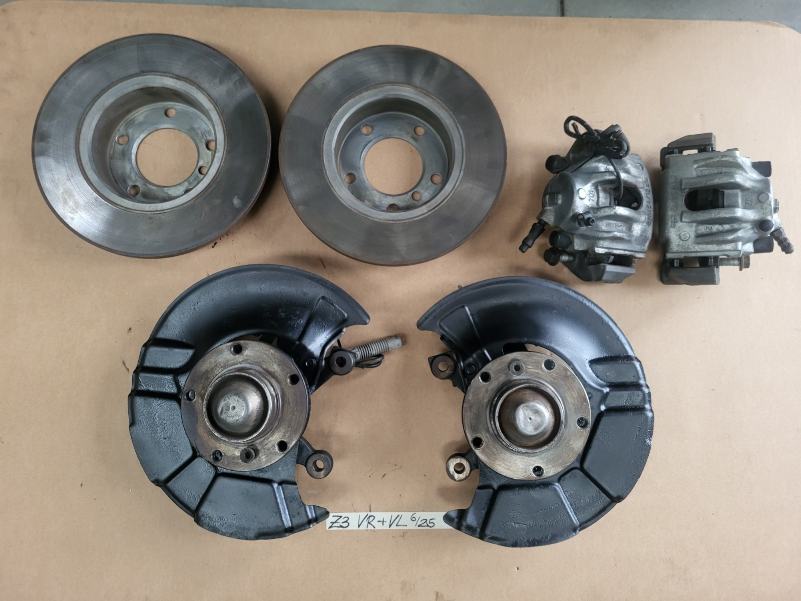 orig. BMW Z3 Radlager Radnabe Bremssattel Beläge Bremsscheibe VORNE RECHTS LINKS