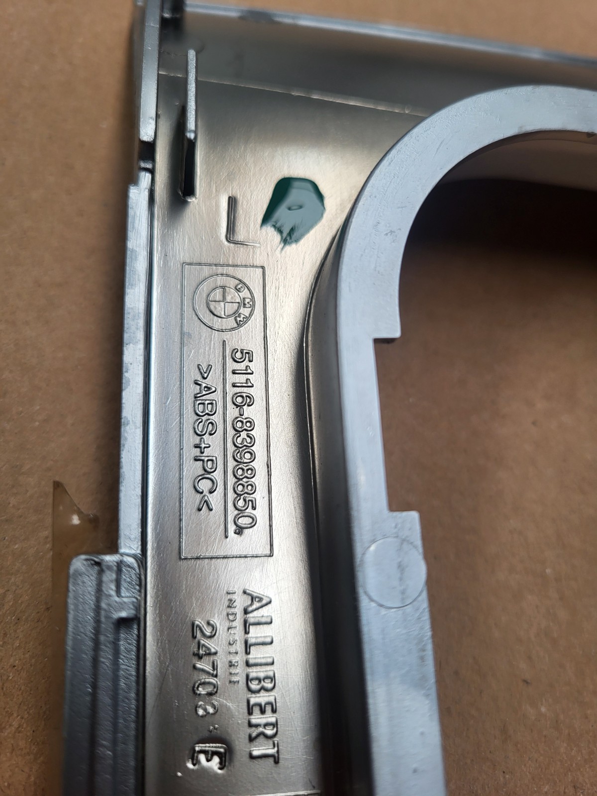 BMW Z3 Mittelkonsole Blende Alu Verkleidung für Schaltsack  8398850 Zigaretten