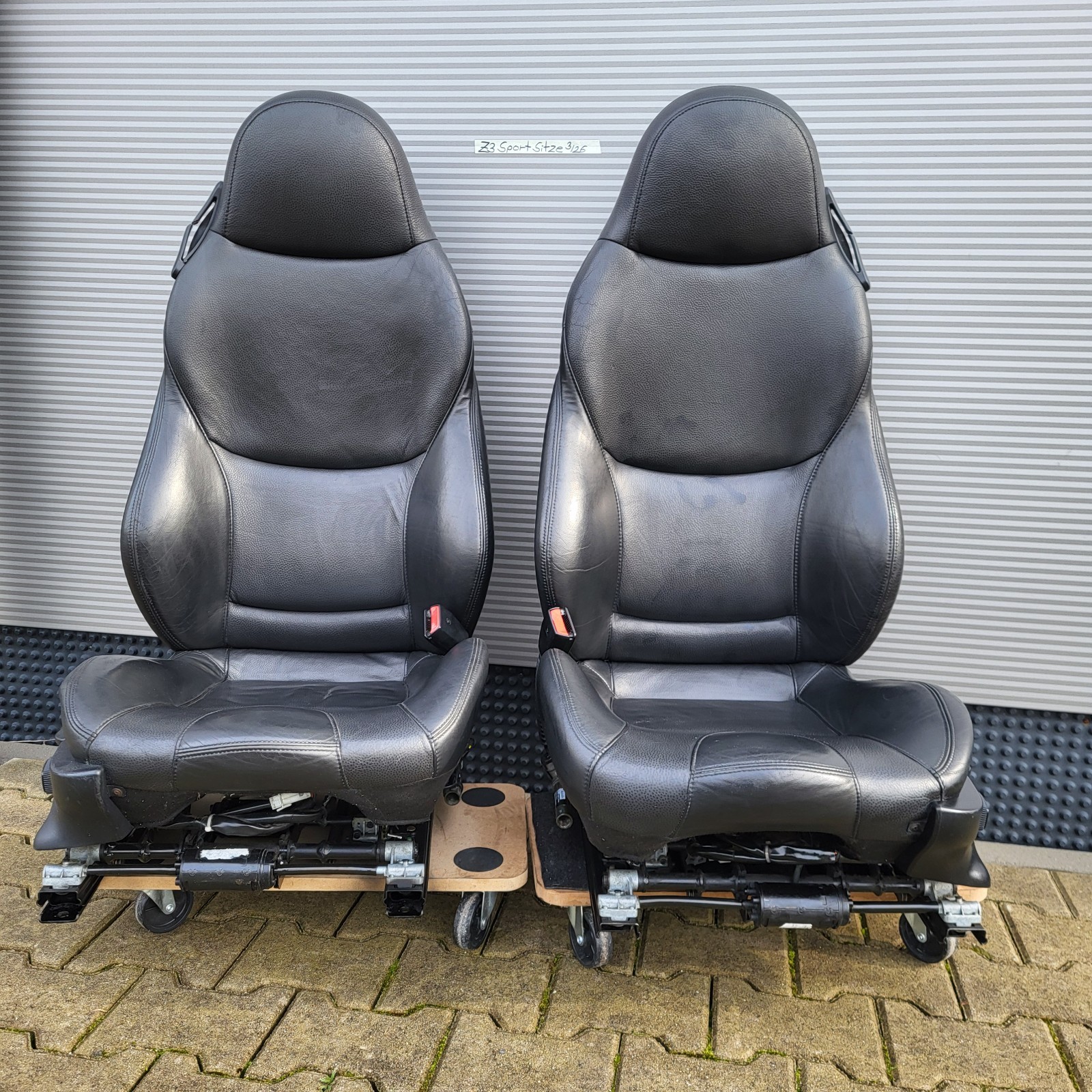 BMW Z3 Roadster Fahrer Beifahrer Sport Sitz Leder schwarz Sitzheizung ABHOLUNG