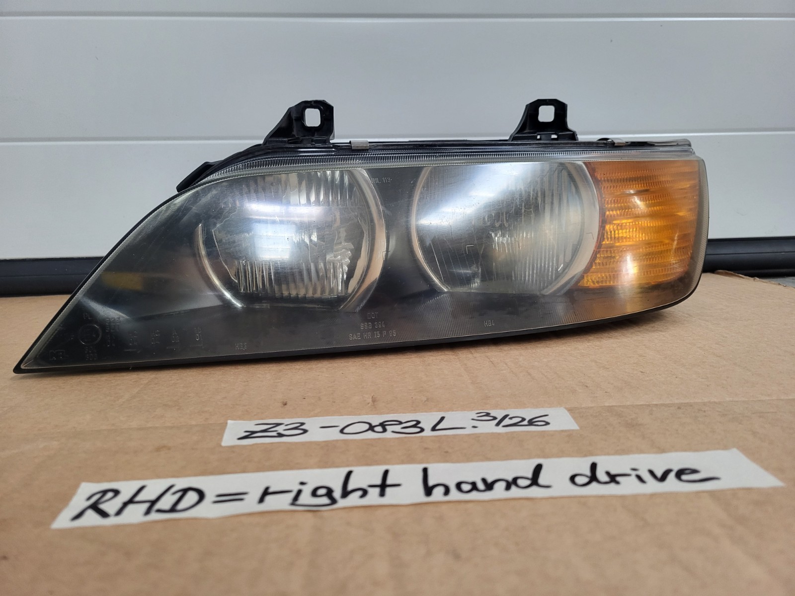 Front Scheinwerfer BMW Z3 english headlight Blinker Glas gelb RHD  RECHTS  LINKS