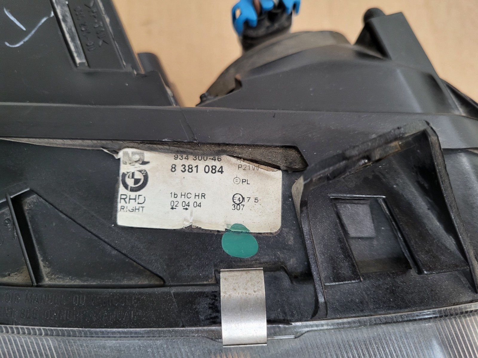 Front Scheinwerfer BMW Z3 english headlight Blinker Glas gelb RHD  RECHTS  LINKS