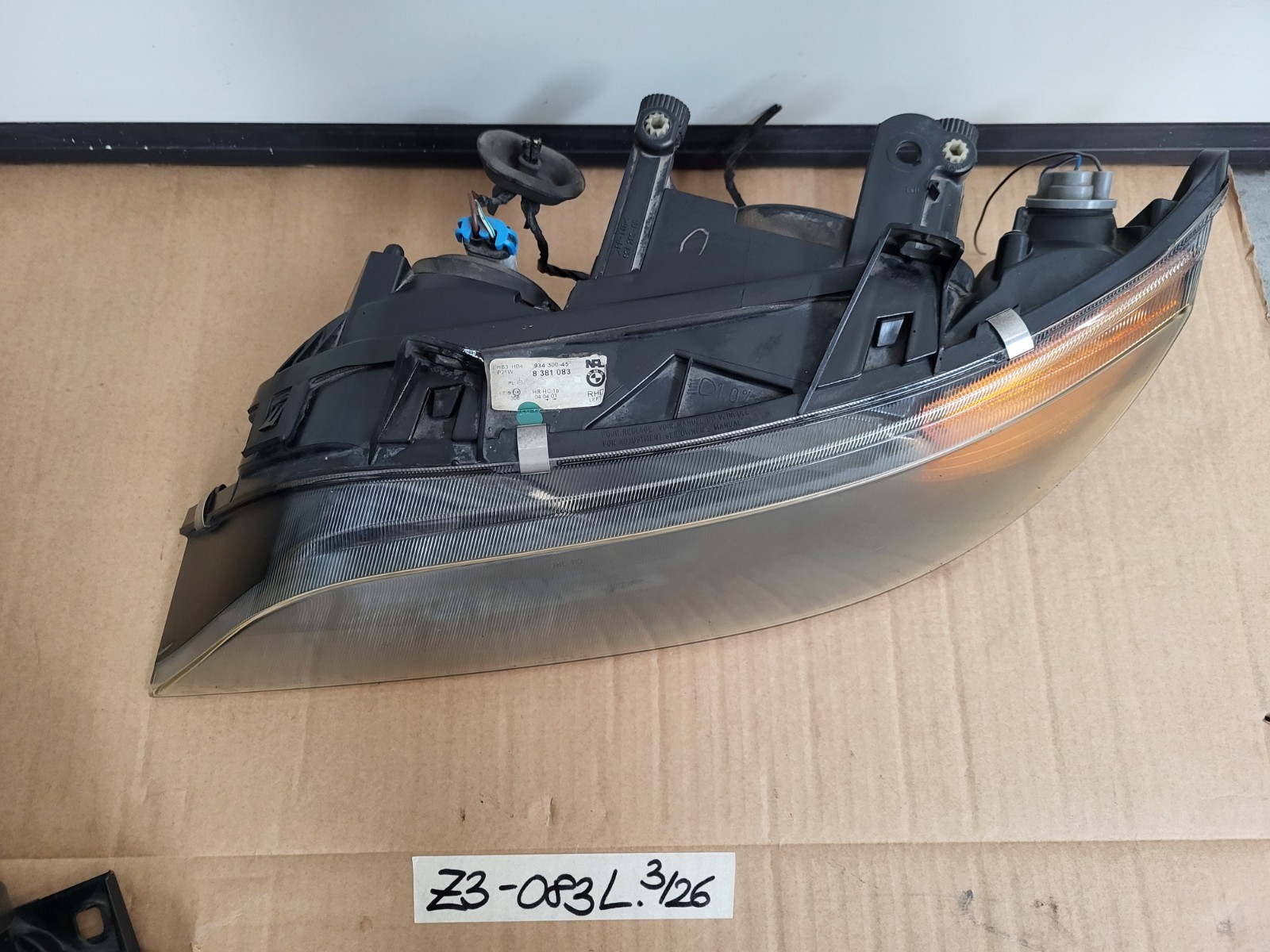 Front Scheinwerfer BMW Z3 english headlight Blinker Glas gelb RHD  RECHTS  LINKS