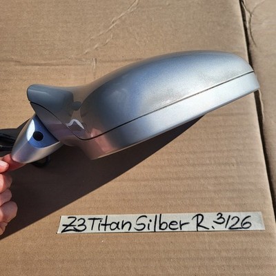 BMW Z3 Roadster Seiten Außen Spiegel Glas + Motor RECHTS Titan Silber Metallic 