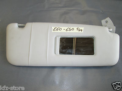 BMW E60 / E61 Sonnenblende grau Kunstleder Rechts beleuchtet 7066650