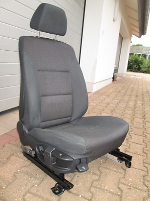 BMW E60 E61 Beifahrer Sitz grau Jul Edward Anthrazit Stoff ABHOLUNG 