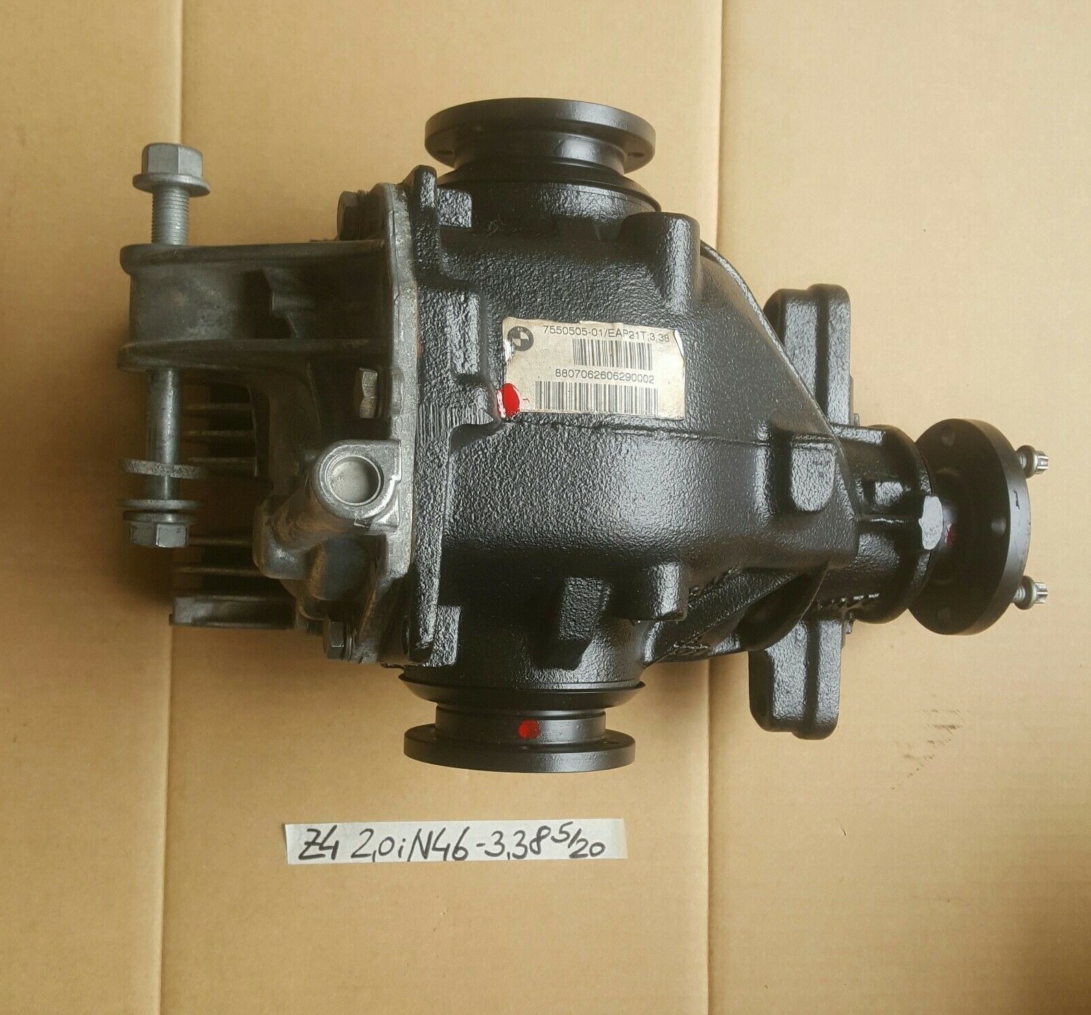 BMW Z4 E85 Differential Hinterachs Getriebe 7550505  Ü = 3,38 N46  2,0i ABHOLUNG