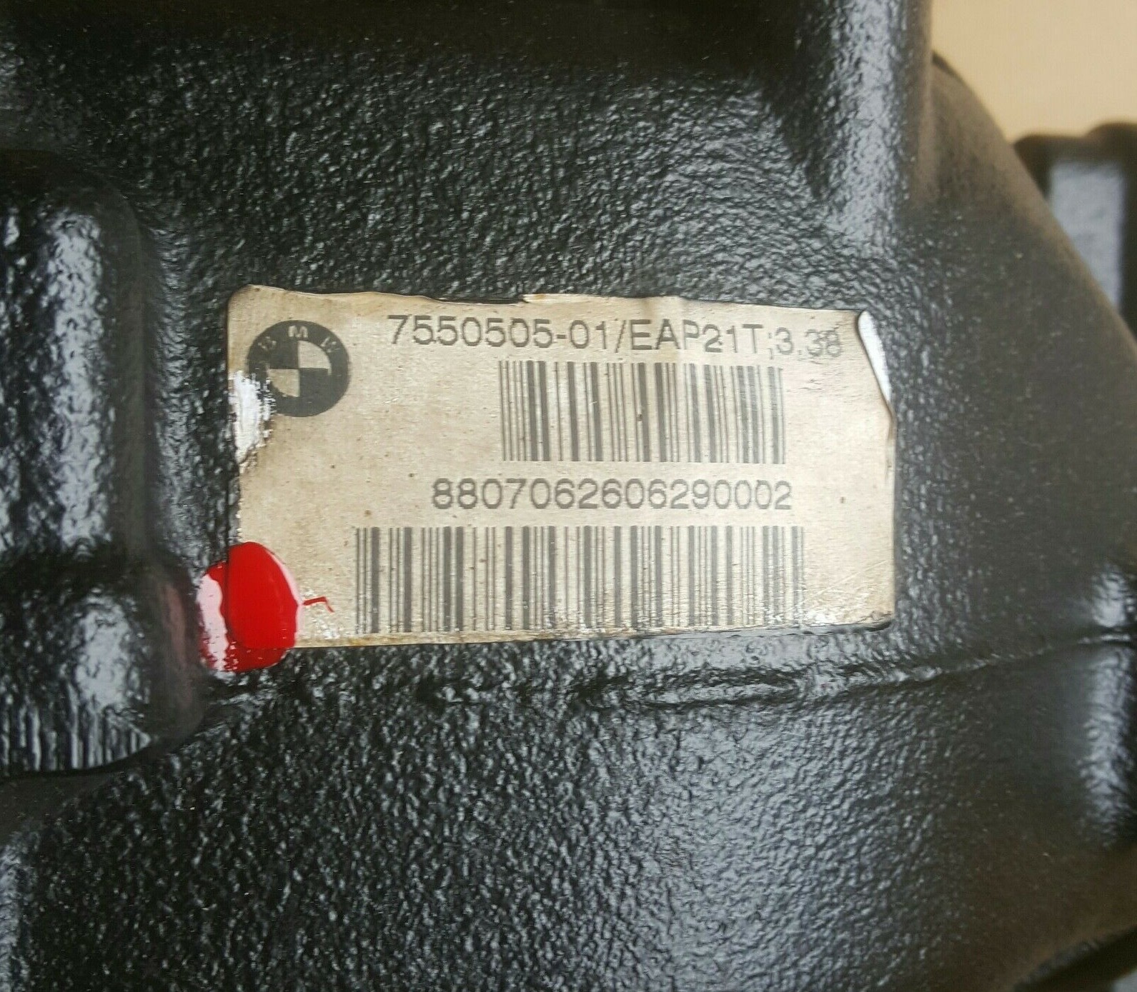 BMW Z4 E85 Differential Hinterachs Getriebe 7550505  Ü = 3,38 N46  2,0i ABHOLUNG