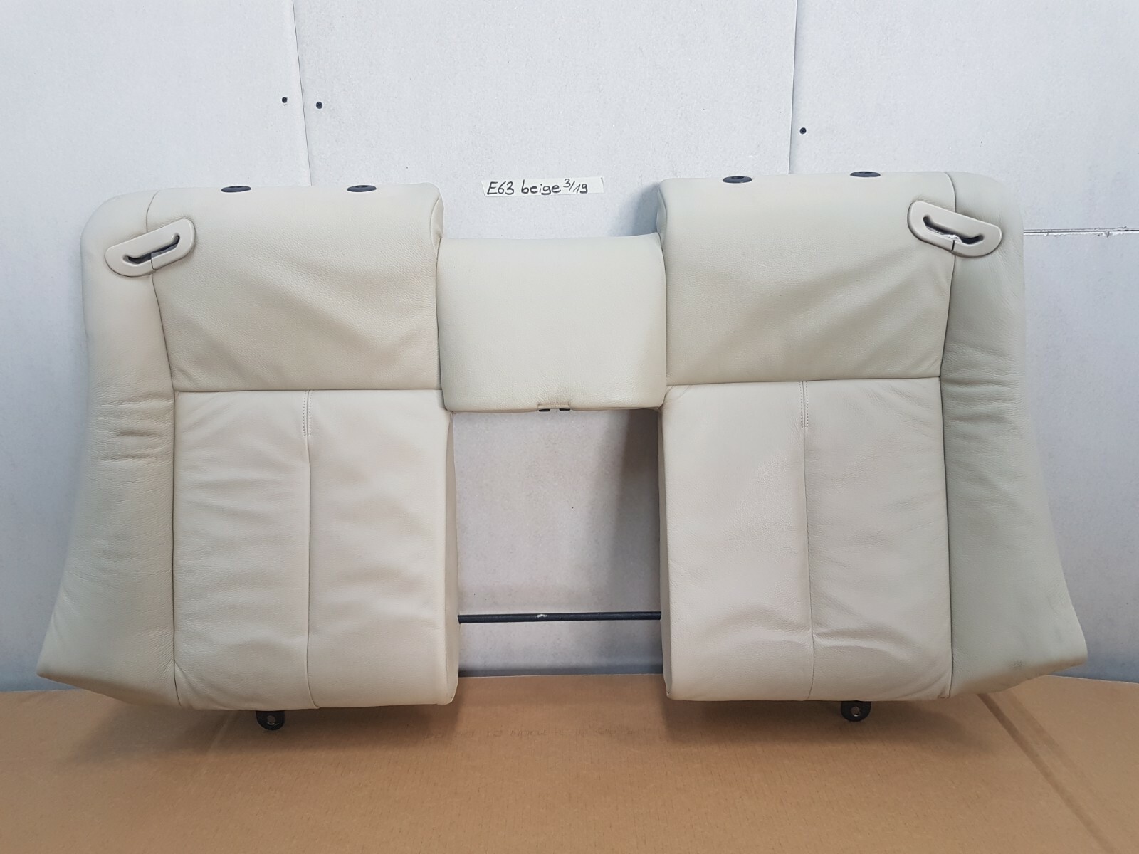 BMW 6er E63 Leder Sitz Rücksitzbank beige Rückbank Oberteil ohne Kopfstützen