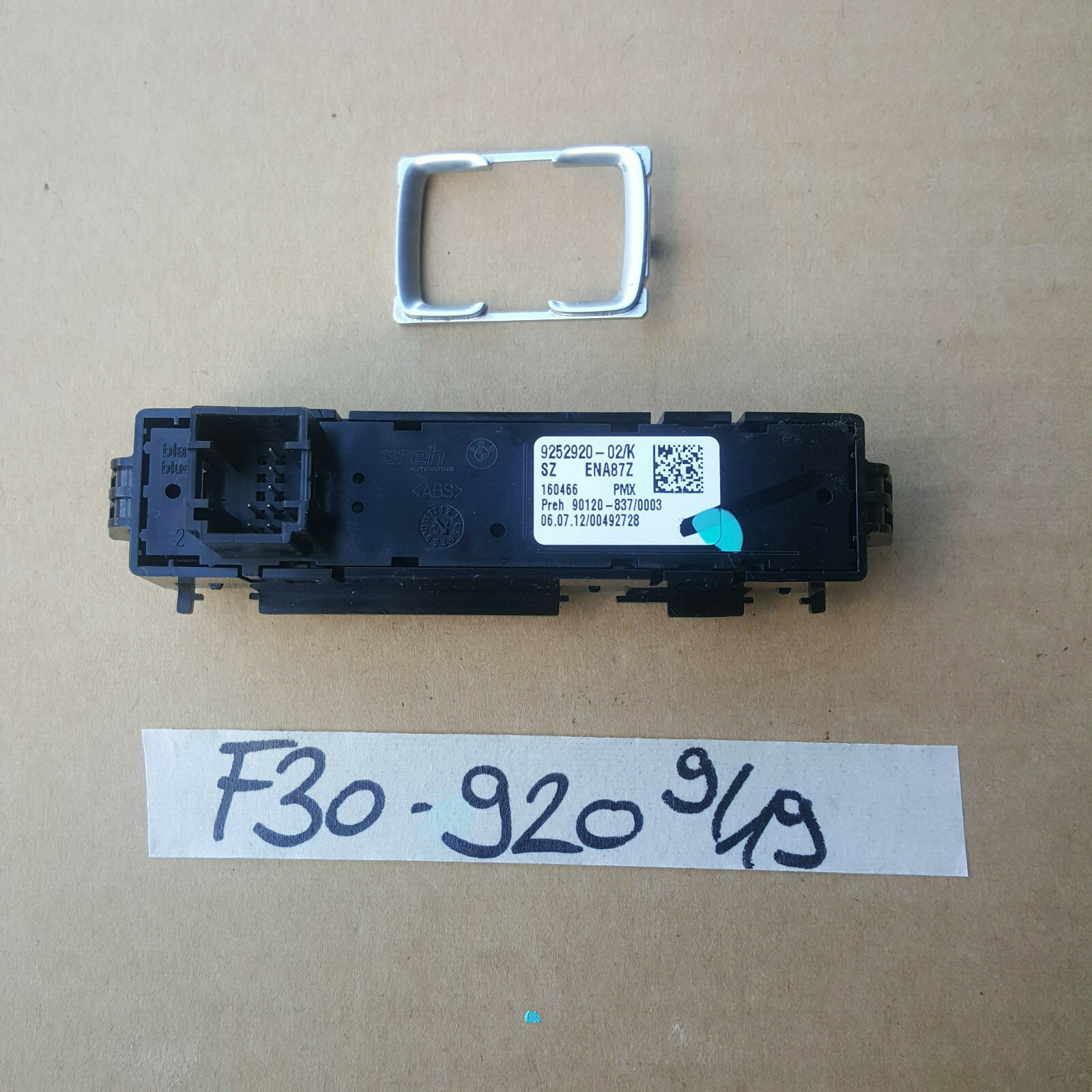 BMW F30 F31 Schalter Knopf Sport Eco Sport Bedieneinheit Mittelkonsole 9252920