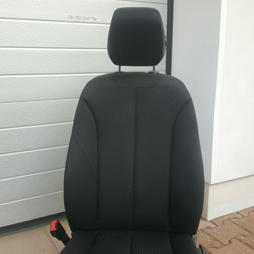 BMW F30 F31 F34 Fahrer Sitz Stoff schwarz grau anthrazit mit Airbag  VORNE LINKS