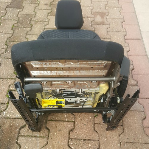 BMW F30 F31 F34 Fahrer Sitz Stoff schwarz grau anthrazit mit Airbag  VORNE LINKS